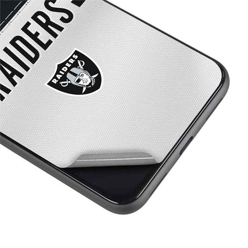 NFL Las Vegas Raiders White Striped Google Pixel 4 XL Skin